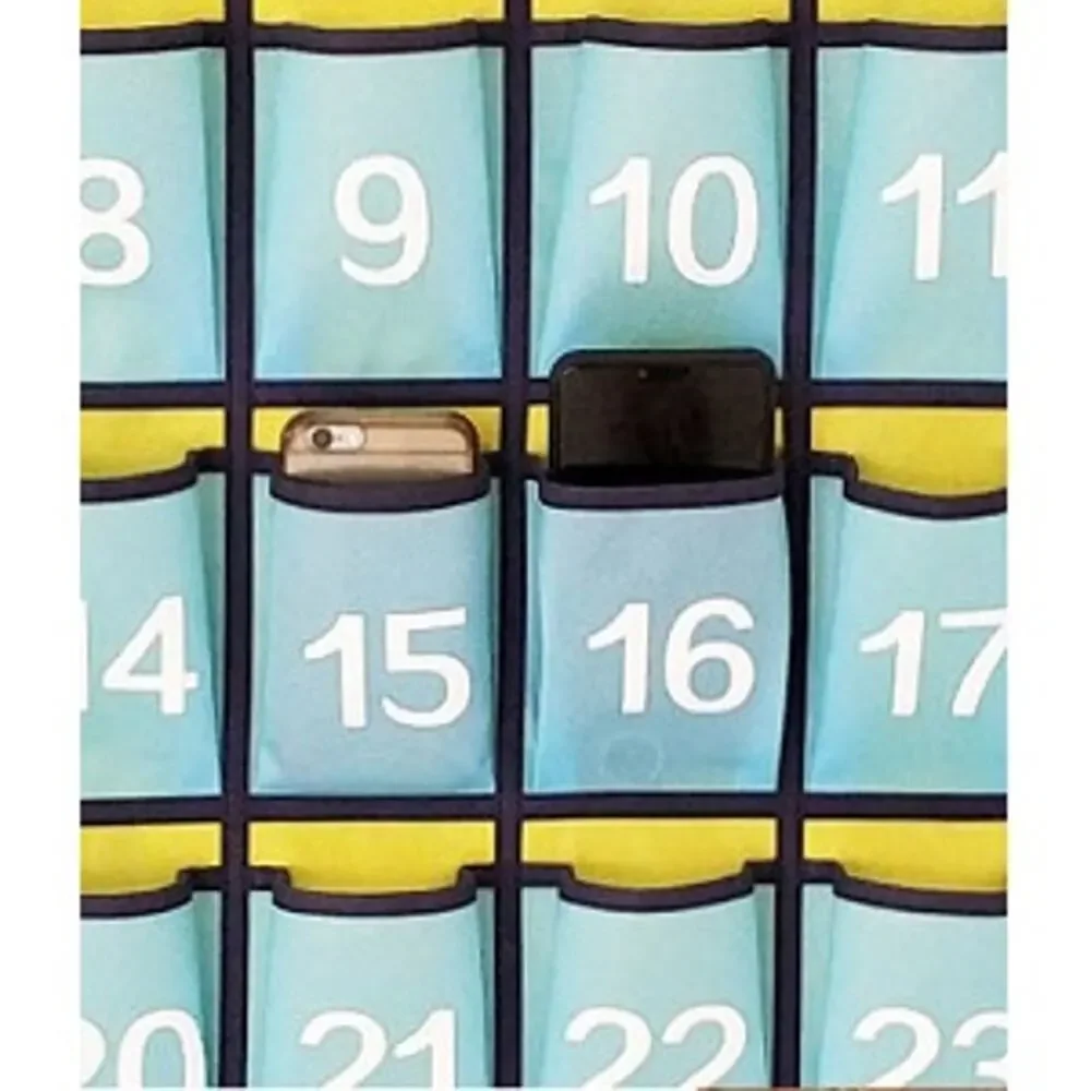 Anizer 30-Pocket Hanging Classroom Organizer Chart for Cell Phones & Calculators